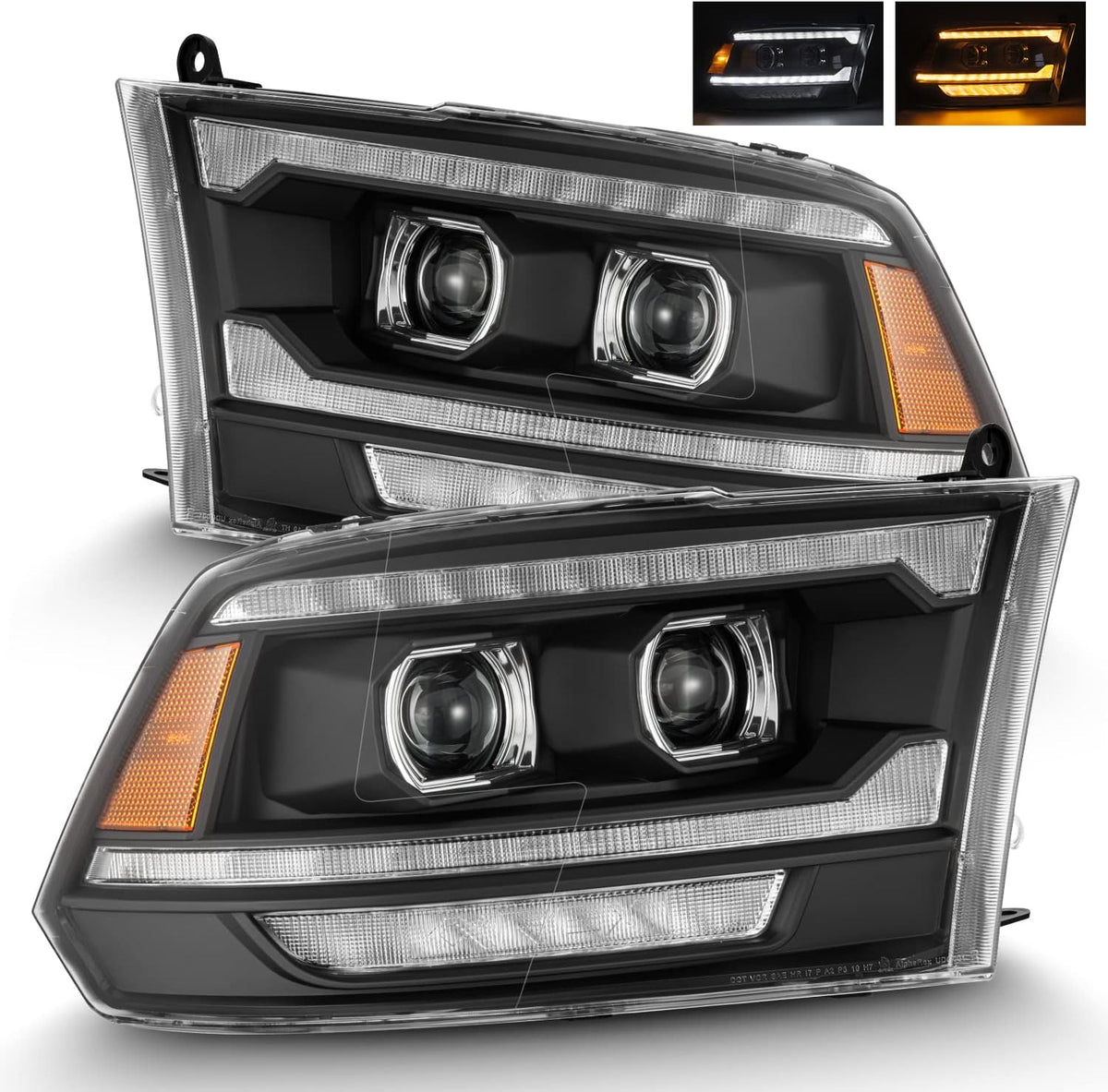 Black LED Projector Headlights T49174