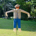 7.5 Feet Halloween Scarecrow Ghost Decorations with Metal Stand Y9410