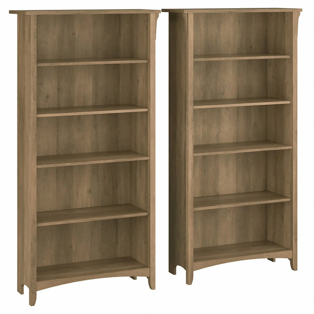 5 Shelf Engineered Wood Bookcase Set of 2 K30147