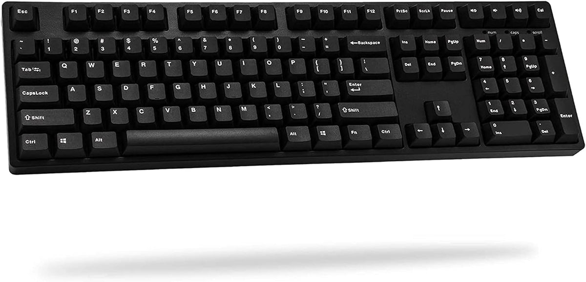 Mechanical Keyboard with Cherry MX Black Switch, Full Size PBT Double Shot Keycaps W72943