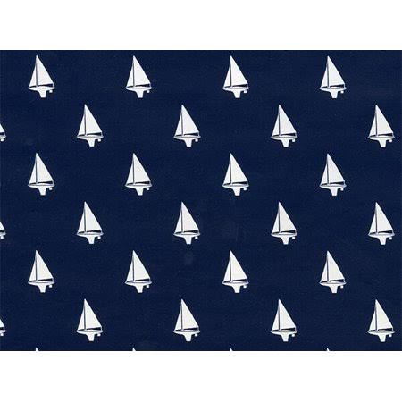 Navy Blue Sailboats 30x22 Gift Wrap M2611