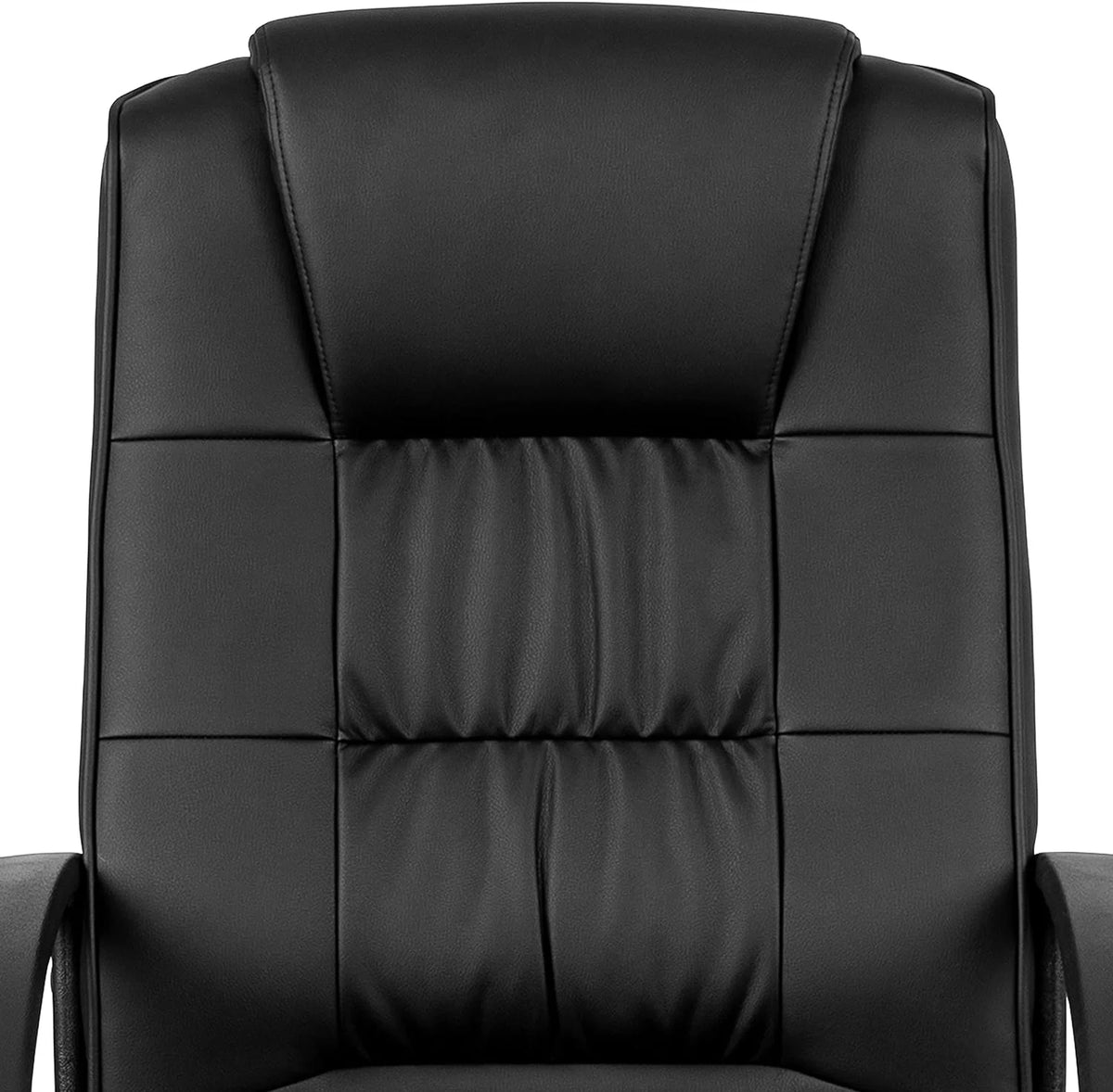 Black Leathersoft Task Chair with Arms Q16940